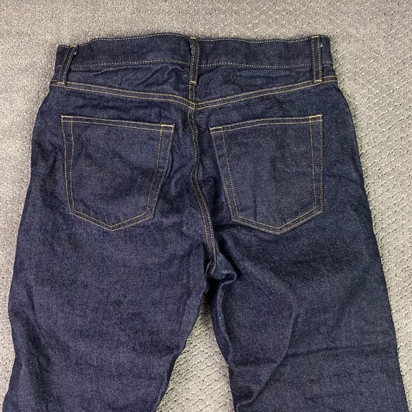 Uniqlo Selvedge Denim Jeans Men's 31 Kaihara Dark Wash Measures 32.5 x 30.25 - Picture 6 of 14